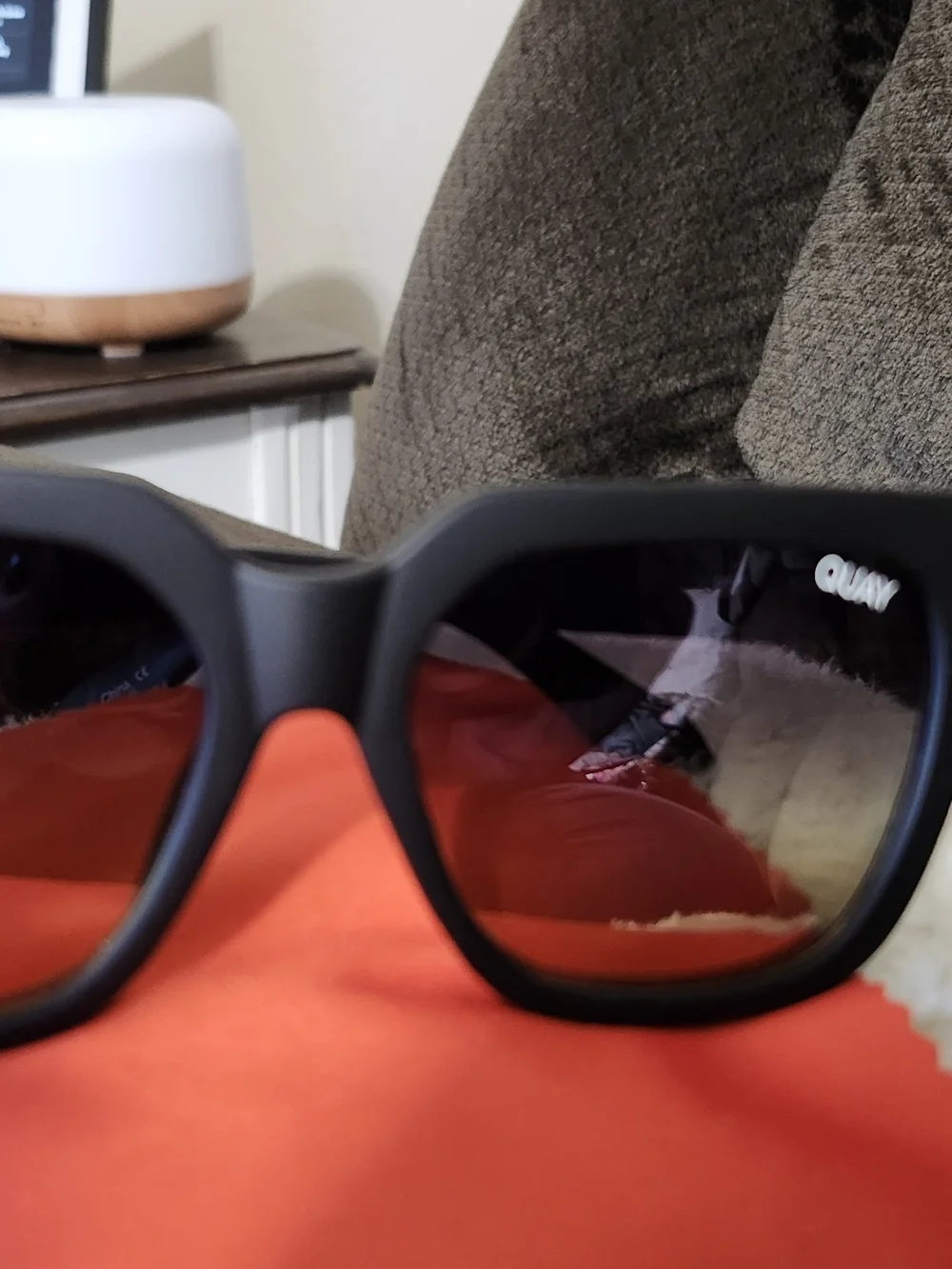 Quay Australia Black Sunglasses with Brown Gradient Lenses